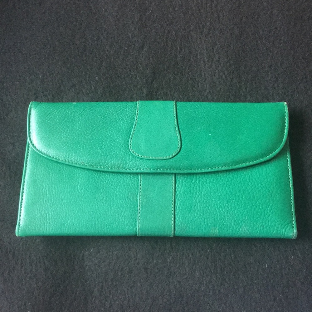 Vintage Bond Street green leather wallet